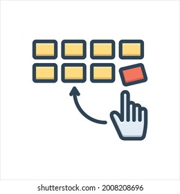 Vector colorful illustration icon for  systematic