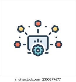 Icono de ilustración de color vectorial para sistemas