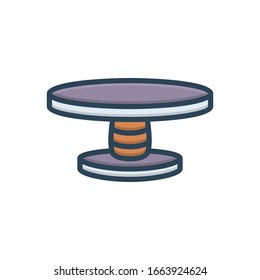 Vector colorful illustration icon for table