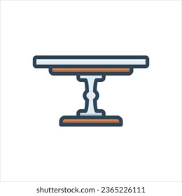 Vector colorful illustration icon for table