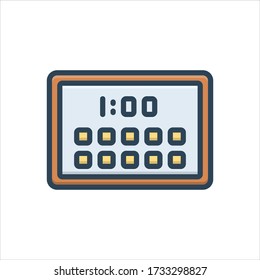 Icono de ilustración de color vectorial para tablet