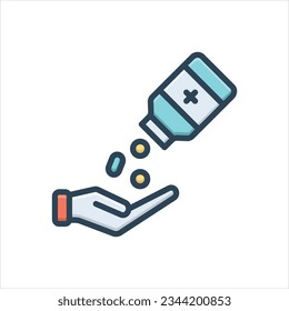 Vector colorful illustration icon for taking