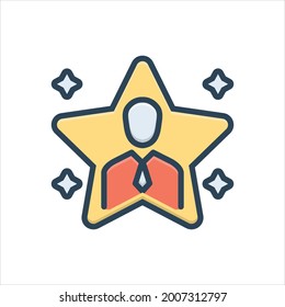 Vector colorful illustration icon for talented