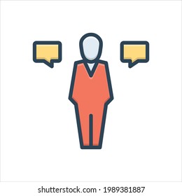 Vector colorful illustration icon for   talks