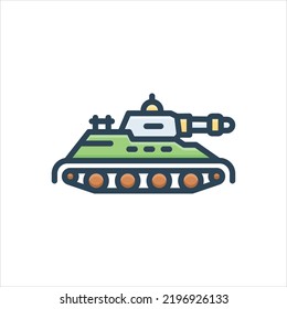 Vector colorful illustration icon for tanks