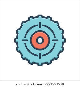 Vector colorful illustration icon for target