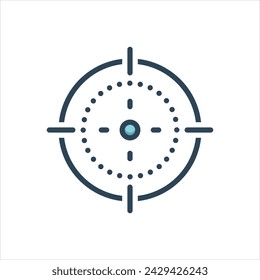 Vector colorful illustration icon for target