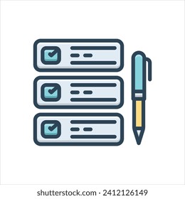 Vector colorful illustration icon for tasks