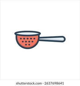 Vector colorful illustration icon for tea strainer