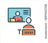 Vector colorful illustration icon for teach