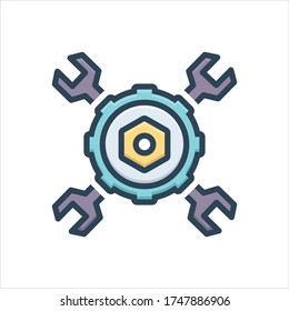 Vector colorful illustration icon for technical