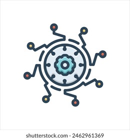 Vector colorful illustration icon for technologies