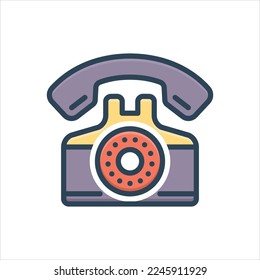 Vector colorful illustration icon for tel