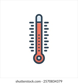 Vector colorful illustration icon for temperature