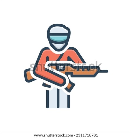Vector colorful illustration icon for terror