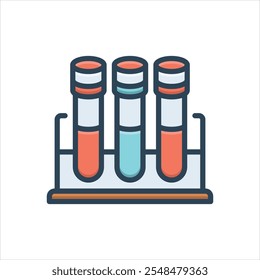 Vector colorful illustration icon for test tube