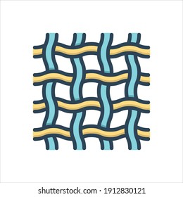 Vector colorful illustration icon for textile