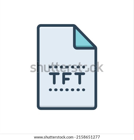 Vector colorful illustration icon for  tft