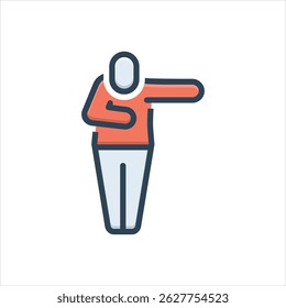 Vector colorful illustration icon for thank you