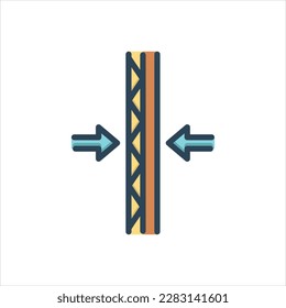 Vector colorful illustration icon for thickness