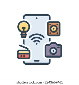 Vector colorful illustration icon for things