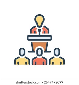 Vector colorful illustration icon for thought leadership