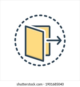 Icono de ilustración de color vectorial para el umbral