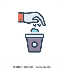 Vector colorful illustration icon for throw