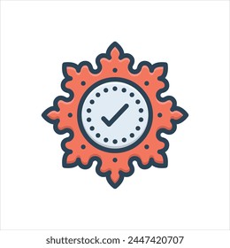 Vector colorful illustration icon for tick