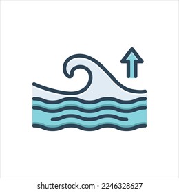 Vector colorful illustration icon for tide