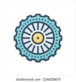 Vector colorful illustration icon for tier
