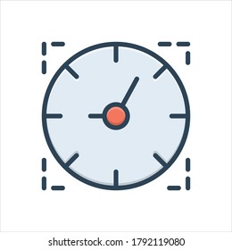 Vector colorful illustration icon for time