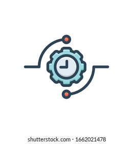 Vector colorful illustration icon for timeline