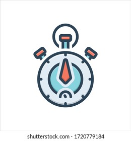 Vector colorful illustration icon for timer