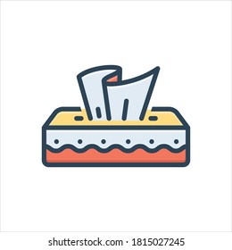 Icono de ilustración de color vectorial para tejido