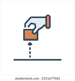 Vector colorful illustration icon for took