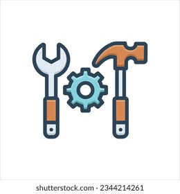 Vektorfarbiges Illustrationssymbol für das Tool