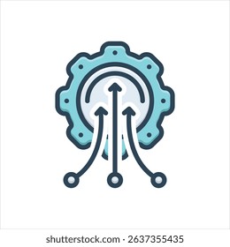 Vector colorful illustration icon for top strategies
