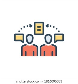 Vector colorful illustration icon for topic