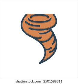 Vector colorido icono de ilustración para tornado