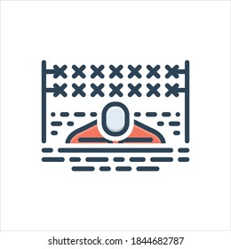Vector colorful illustration icon for tough