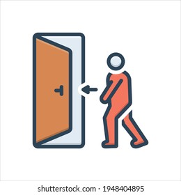 Vector colorful illustration icon for toward