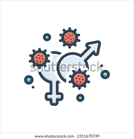 Vector colorful illustration icon for transmitted