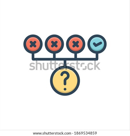Vector colorful illustration icon for trial