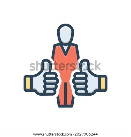 Vector colorful illustration icon for truly