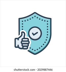 Vector colorful illustration icon for trusted