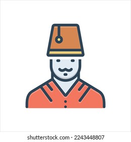 Vector colorful illustration icon for turkish