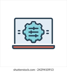 Vector colorful illustration icon for tweak