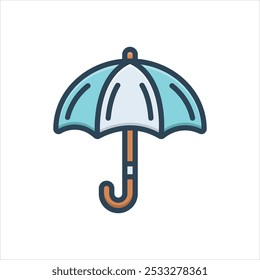 Vector colorful illustration icon for umbrella