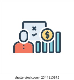 Vector colorful illustration icon for underlying